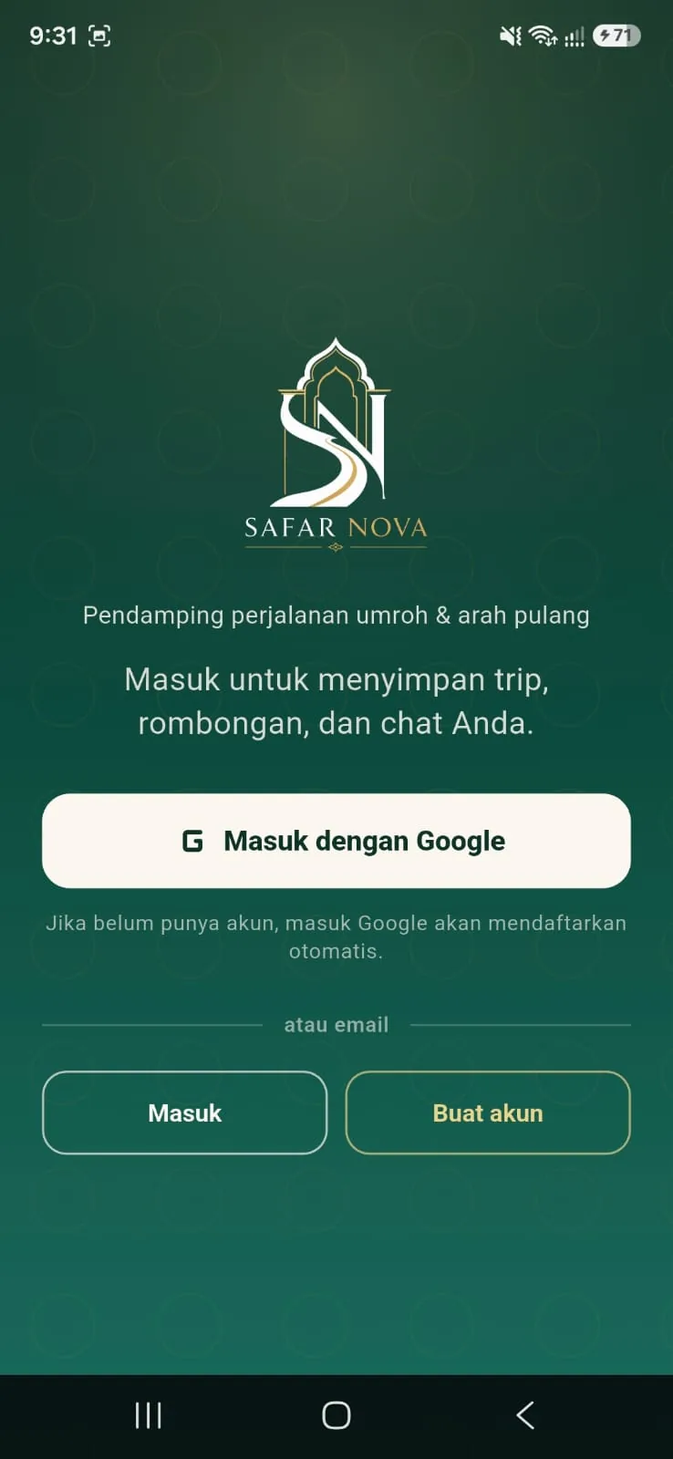 Masuk atau daftar